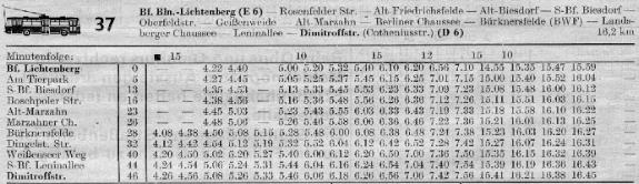 Bild: Fahrplan 1971