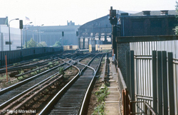Bildstrecke der östlichen Bahnhofseinfahrt Bild: Friedrichstraße Osteinfahrt